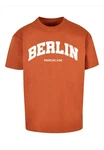Merchcode T-Shirt Berlin Wording - Heavy Oversize Tee Orange/Braun/Rot