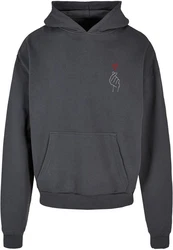 Merchcode Kapuzensweatshirt Heart Ultra Heavy Hoody Dunkelgrau/Grau/Hellgrau/Dunkelblau
