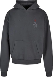 Merchcode Kapuzensweatshirt Heart Ultra Heavy Hoody Dunkelgrau/Grau/Hellgrau/Dunkelblau