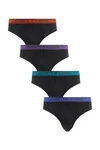 Next Slip Unterhosen (4-St) Lila/Dunkelblau/Schwarz