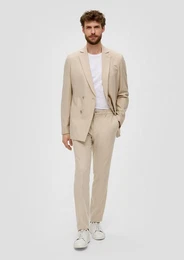 Stoffhose s.O PURE: Anzughose im Leinen-Look