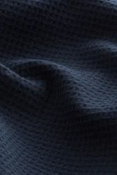 Next Kurzarmhemd mit Waffelstruktur Blau/Hellblau