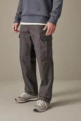 Next Cargohose Relaxed Fit Ripstop-Cargohose Khaki/Grau/Hellgrau/Braun/Dunkelgrau