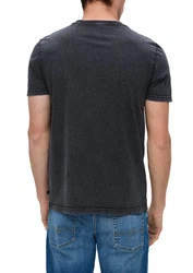 QS Kurzarmshirt T-Shirt mit Frontprint Dunkelgrau/Schwarz/Grau/Hellblau/Dunkelblau