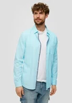 s.Oliver Langarmhemd Slim Fit Hemd Hellblau/Türkis