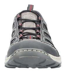Rieker Slipper Trekking Schuh Grau/Hellgrau/Rot
