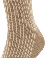 FALKE Kniestrümpfe Oxford Stripe Beige/Khaki