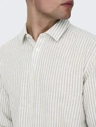 Only & Sons Hemd 'Caiden' Weiß/Grau/Creme/Hellgrau