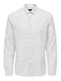 Kurzarmhemd ONSCAIDEN LS STRIPE LINEN SHIRT 660 NOOS