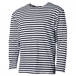Langarmshirt Marine Shirt, wei-blau, langarm, Sommer (1-tlg) Shirt