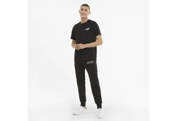 PUMA T-Shirt Essentials Small Logo T-Shirt Herren Schwarz/Lila/Grau/Dunkelgrau