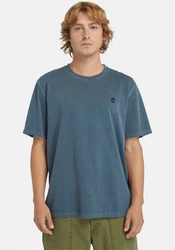 Timberland T-Shirt DUNSTAN Garment Dye Short Sleeve Blau/Hellblau/Grau/Dunkelblau