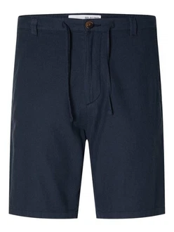 SELECTED HOMME Chinohose Shorts 'Brody' Dunkelblau/Hellblau/Blau