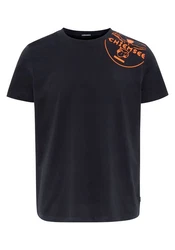 Chiemsee Print-Shirt T-Shirt mit Jumper-Logo Orange/Dunkelblau/Blau/Lila