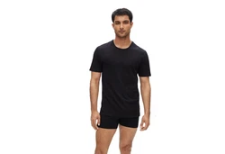 BOSS T-Shirt TShirtRN Comfort Schwarz/Dunkelblau