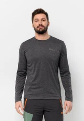 Jack Wolfskin Rundhalspullover SKY THERMAL L/S Dunkelgrau/Grau/Lila