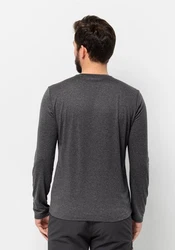 Jack Wolfskin Rundhalspullover SKY THERMAL L/S Dunkelgrau/Grau/Lila