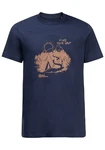 Jack Wolfskin T-Shirt FIND YOUR SPOT Dunkelblau/Hellblau/Blau