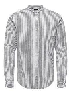 ONLY & SONS Langarmhemd ONSCAIDEN LS MAO STRIPE LINEN SHIRT NOOS