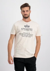 Alpha Industries Alpha Fundamental T-Shirt Beige/Weiß/Braun/Khaki