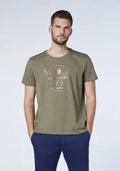 Chiemsee Print-Shirt T-Shirt mit Label-Symbol (1) Dunkelgrün/Grün