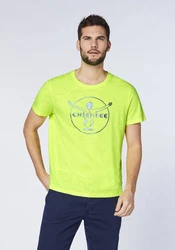 Chiemsee Print-Shirt T-Shirt mit Label-Symbol (1) Neonfarben/Grün/Gelb