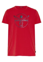 Chiemsee Print-Shirt T-Shirt mit Label-Symbol (1) Rot/Dunkelrot