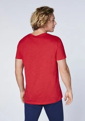 Chiemsee Print-Shirt T-Shirt mit Label-Symbol (1) Rot/Dunkelrot