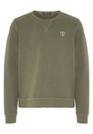 Chiemsee Sweatshirt Basic-Look mit Logo-Motiv Dunkelgrün
