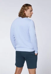 Chiemsee Sweatshirt Basic-Look mit Logo-Motiv Blau/Hellblau