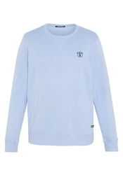 Chiemsee Sweatshirt Basic-Look mit Logo-Motiv Blau/Hellblau