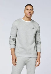 Chiemsee Sweatshirt Basic-Look mit Logo-Motiv Grau