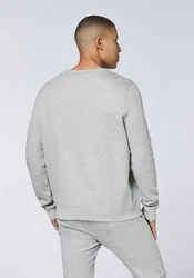 Chiemsee Sweatshirt Basic-Look mit Logo-Motiv Grau
