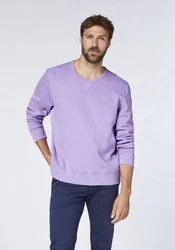 Chiemsee Sweatshirt Basic-Look mit Logo-Motiv Lila