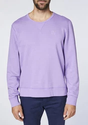Chiemsee Sweatshirt Basic-Look mit Logo-Motiv Lila