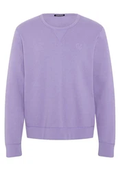 Chiemsee Sweatshirt Basic-Look mit Logo-Motiv Lila