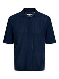 Strickpullover JCOAIRY KNIT SPLIT NECK POLO SS