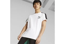 PUMA T-Shirt T7 ICONIC Grau/Weiß