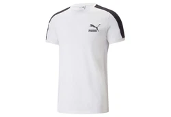 PUMA T-Shirt T7 ICONIC Grau/Weiß
