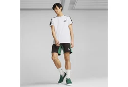 PUMA T-Shirt T7 ICONIC Grau/Weiß