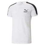 PUMA T-Shirt T7 ICONIC Grau/Weiß