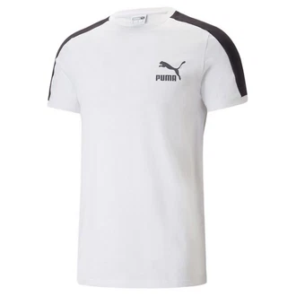 PUMA T-Shirt T7 ICONIC Grau/Weiß