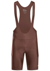 Jack Wolfskin Fahrradhose MOROBBIA BIB SHORTS Braun/Dunkelbraun/Rot