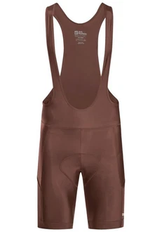 Jack Wolfskin Fahrradhose MOROBBIA BIB SHORTS Braun/Dunkelbraun/Rot