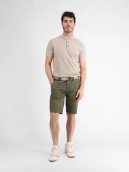 LERROS Chino-Bermuda mit Print Khaki/Dunkelgrün
