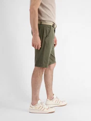 LERROS Chino-Bermuda mit Print Khaki/Dunkelgrün