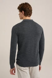 Van Gils Wollpullover Dunkelblau/Blau/Dunkelgrau/Hellblau/Grau