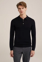 Van Gils Wollpullover Dunkelblau/Blau