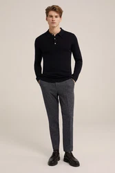 Van Gils Wollpullover Dunkelblau/Blau