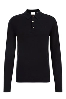 Van Gils Wollpullover Dunkelblau/Blau